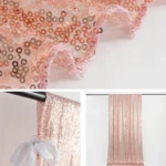 Hotel Wedding Banquet Site Background Curtains Embroidered Cloth Sequin Curtains Festival Party Decoration - Image 3