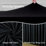 Spandex Table Skirt for Rectangle Table Stretchable Wrinkle Resistant Tablecloth for Weddings Parties Tradeshows - Image 3