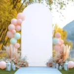 Arch Fabric Cover U Shape Spandex Stretch Cloth Cover Wedding Birthday Party Background Decoration - Image 2