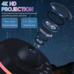 USB Plug-in Space Ball HD Galaxy Projector Lamp Dynamic Meteor Starry Sky Atmosphere Light - Image 5