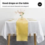 Hotel Wedding Tablecloth Decorative Polyester Sateen Coffee Table Runner Sateen Desk Flag - Image 3