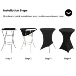 Cocktail Bar Table Cover For Hotel Wedding Decoration Stretch Polyester Banquet Round Table Cover - Image 11