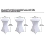 Cocktail Bar Table Cover For Hotel Wedding Decoration Stretch Polyester Banquet Round Table Cover - Image 3