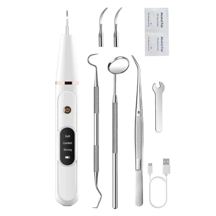 Pet Ultrasonic Teeth Cleaner Dog Tooth Brushing Kit Plaque Tartar Remover Dental Care Tool