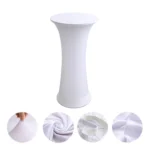 Elastic Spandex Table Cover Hotel Wedding Decor Solid Color Cocktail Round Bottom Bar Cover