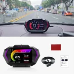 P24 Multifunctional Car HUD Head-up Display OBD+GPS Digital Speedometer Slope Meter - Image 2