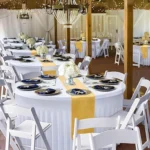 Polyester Elastic Tablecloth Cover Wedding Banquet Party Decoration Round Table Skirt Office Tablecloth - Image 11