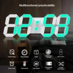 APP Remote Control 3D Led Wall Digital Color Clock Alarm /Date/Temp Display Wall & Table Clock - Image 3