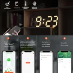 APP Remote Control 3D Led Wall Digital Color Clock Alarm /Date/Temp Display Wall & Table Clock - Image 6