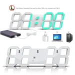 APP Remote Control 3D Led Wall Digital Color Clock Alarm /Date/Temp Display Wall & Table Clock - Image 7