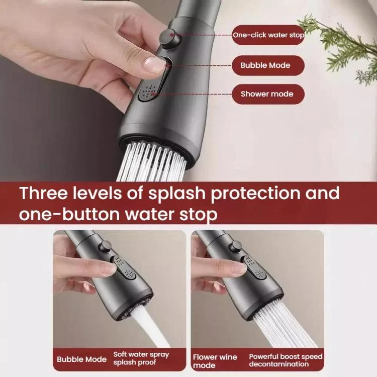 TBD06059925_B2.webp Kitchen Universal Faucet Extender Sink Connector Spout Swivel Faucet Splash Guard - Image 3