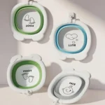 Children Silicone Folding Washbasin Portable Thickened Hangable Butt Washbasin For Babies - Image 2