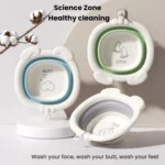 Children Silicone Folding Washbasin Portable Thickened Hangable Butt Washbasin For Babies - Image 4
