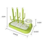 Baby Bottle Drying Rack Drain Drying Rack Insertable Bottle Brush Nipple Brush Storage Holder - Image 3