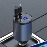 100W Metal Car Retractable Cable Cigarette Lighter Charger - Image 10