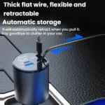 100W Metal Car Retractable Cable Cigarette Lighter Charger - Image 5