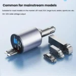 100W Metal Car Retractable Cable Cigarette Lighter Charger - Image 8