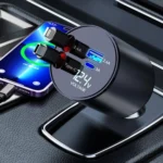 100W Metal Car Retractable Cable Cigarette Lighter Charger - Image 9