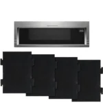 4pcs /Pack Microwave Filter Cotton For KitchenAid KMLS311HBL/ Whirlpool YKMLS311 YWML55011, WML75011