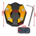 JCBD-002 CNC Aluminum Alloy Motorcycle Side Support Anti-slip Pad - Image 3