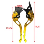 1pair TJSB-032 Aluminum Alloy Left Drum Right Disc Handle Brake Clutch Horn Handlebar Lever - Image 3