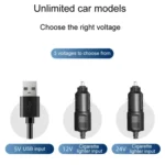 F4505 Car Triple-Head Rotatable Fan Auto 3-Way Folding Fan - Image 4