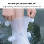 18cm Outdoor Thickened Wear-Resistant Mid-Tube Rainproof Shoe Covers - Image 5