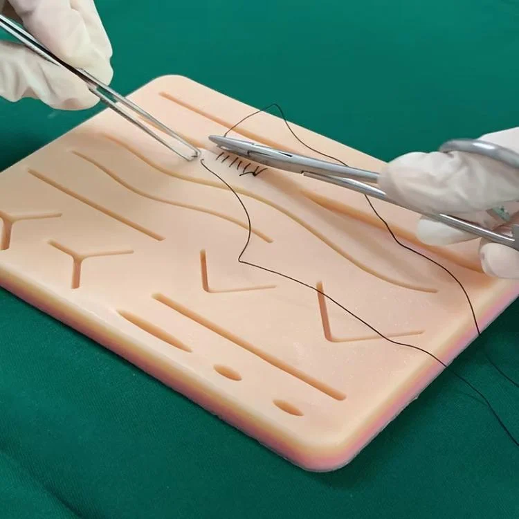 TBD06060238_6.webp Anti-tear Silicone Wound Suture Training Model Surgical Suture Practice Simulated Skin Silicone Pad - Image 7