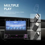 7 inch Universal Manual Retractable Screen Car MP5 Player Car Center Control All-in-One Wired Carplay - Image 12