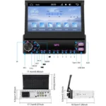 7 inch Universal Manual Retractable Screen Car MP5 Player Car Center Control All-in-One Wired Carplay - Image 16