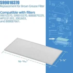 2pcs /Pack S99010370 Range Hood Grease Filter For Broan PM250 / PM250WW / NSPM250/ PM390 /PM390WW /NSPM390 Series - Image 3