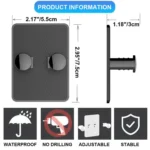 3pcs /Pack Wall-Mounted No-Drill Shaver Organizer Manual/Safety Razor Hook - Image 7