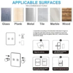 3pcs /Pack Wall-Mounted No-Drill Shaver Organizer Manual/Safety Razor Hook - Image 8