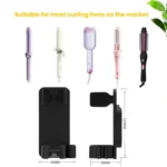 Bathroom Wall-Mounted Curling Iron Organizer Holder with Adjustable Clamps Built-In Cord Wrap - Image 6