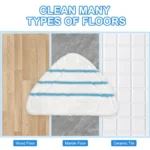 2pcs /Pack For H2O X5 Steam Mop Replacement Pads Microfiber Mop Head - Image 5