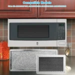 For GE JVM6175SF1SS Microwave 3-in-1 Charcoal and Grease Filters Replacement Parts - Image 2