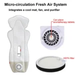 USB Powered Cooling Pad Baby Stroller Seat Cushion With Fan 3 Speed Adjustable Levels - Image 4