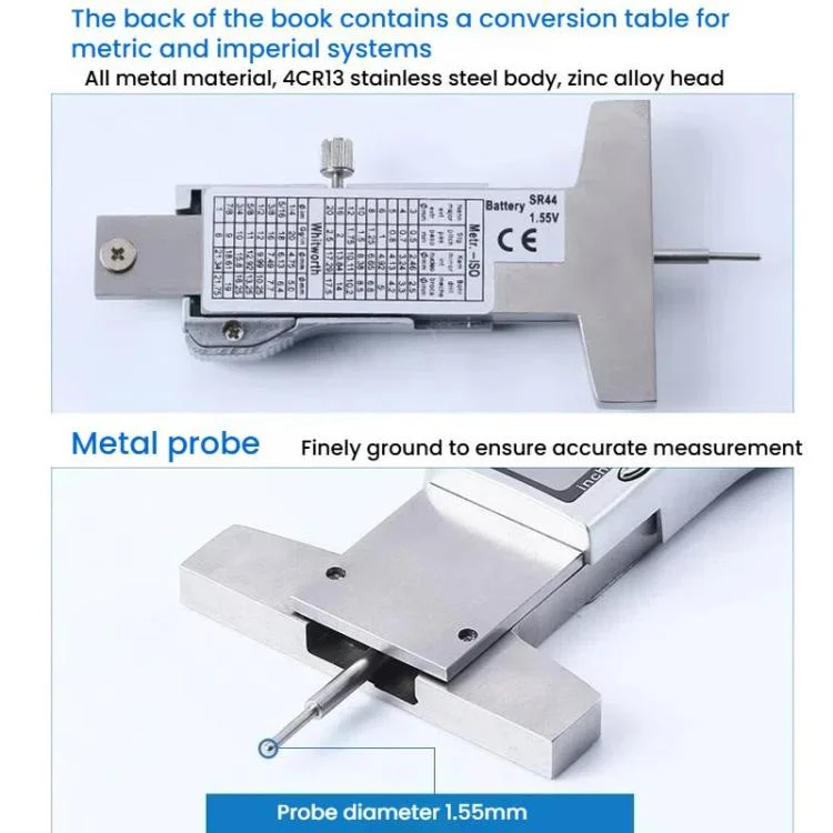 TBD06060500_B5.webp Syntek Electronic Digital Display Tire Tread Depth Caliper 0-25mm Measuring Tread Depth Gauge - Image 6