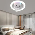 50W Ceiling Fan Light With E27 Socket 3 Speeds Adjustable RGB LED Strip - Image 9