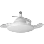 22.5-inch Invisible Blade Ceiling Fan Light with E27 Socket Dimmable LED, 3 Color Temperatures, 3 Speeds, 2H/4H Time