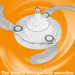 22.5-inch Invisible Blade Ceiling Fan Light with E27 Socket Dimmable LED, 3 Color Temperatures, 3 Speeds, 2H/4H Time - Image 3