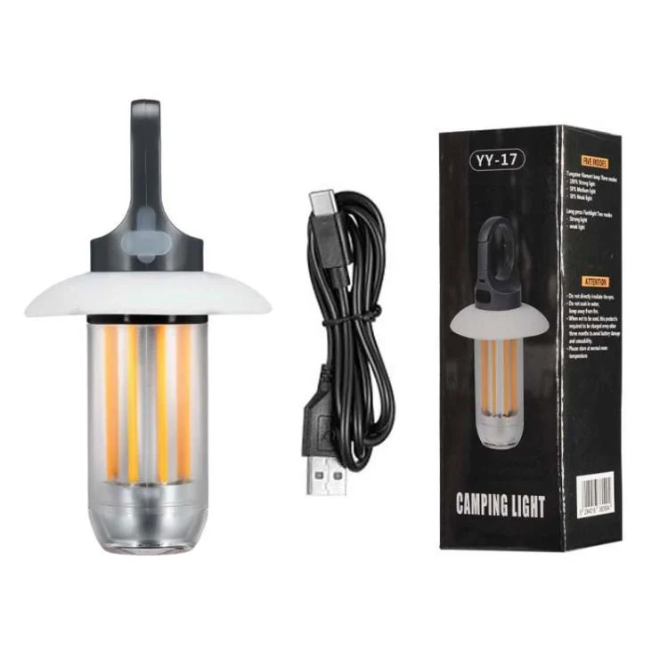 Rechargeable Dual Light Source Camping Lantern & Flashlight Warm/White Portable Outdoor Light