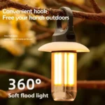 Rechargeable Dual Light Source Camping Lantern & Flashlight Warm/White Portable Outdoor Light - Image 3