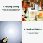 Rechargeable Dual Light Source Camping Lantern & Flashlight Warm/White Portable Outdoor Light - Image 7
