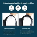 Anti-Gravity Backpack Shoulder Pads With TPU Air Cushion Technology To Reduce Shoulder Pain & Pressure - Image 4