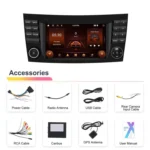 7 inch Horizontal Screen 2+64G Bluetooth Car Player Carplay Car Center Control Integrated Machine For Mercedes-Benz W211 / E200 / E220 / CLS350 / CLS500 - Image 16