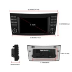 7 inch Horizontal Screen 2+64G Bluetooth Car Player Carplay Car Center Control Integrated Machine For Mercedes-Benz W211 / E200 / E220 / CLS350 / CLS500 - Image 15