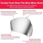 For KitchenAid Stand Mixer Stainless Steel Pouring Shield Food Chute Cover Attachment - Image 3