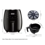 6L 1400W Air Fryer Household Large Capacity French Fry Maker Multifunctional Electric Fryer - Image 5