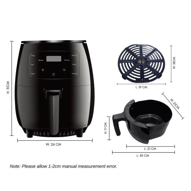TBD06060704_B4.webp 6L 1400W Air Fryer Household Large Capacity French Fry Maker Multifunctional Electric Fryer - Image 5